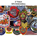 2" Embroidered Patch (50% Coverage)